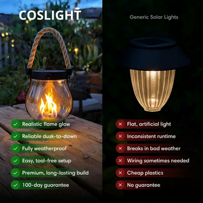 COSLIGHT™ FlameGlow Solar Lanterns