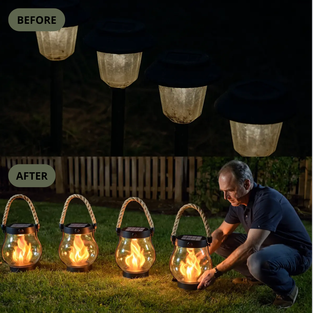 COSLIGHT™ FlameGlow Solar Lanterns